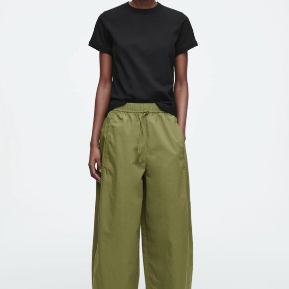 COS barrel leg elasticated trousers 4 - Picture 1 of 3